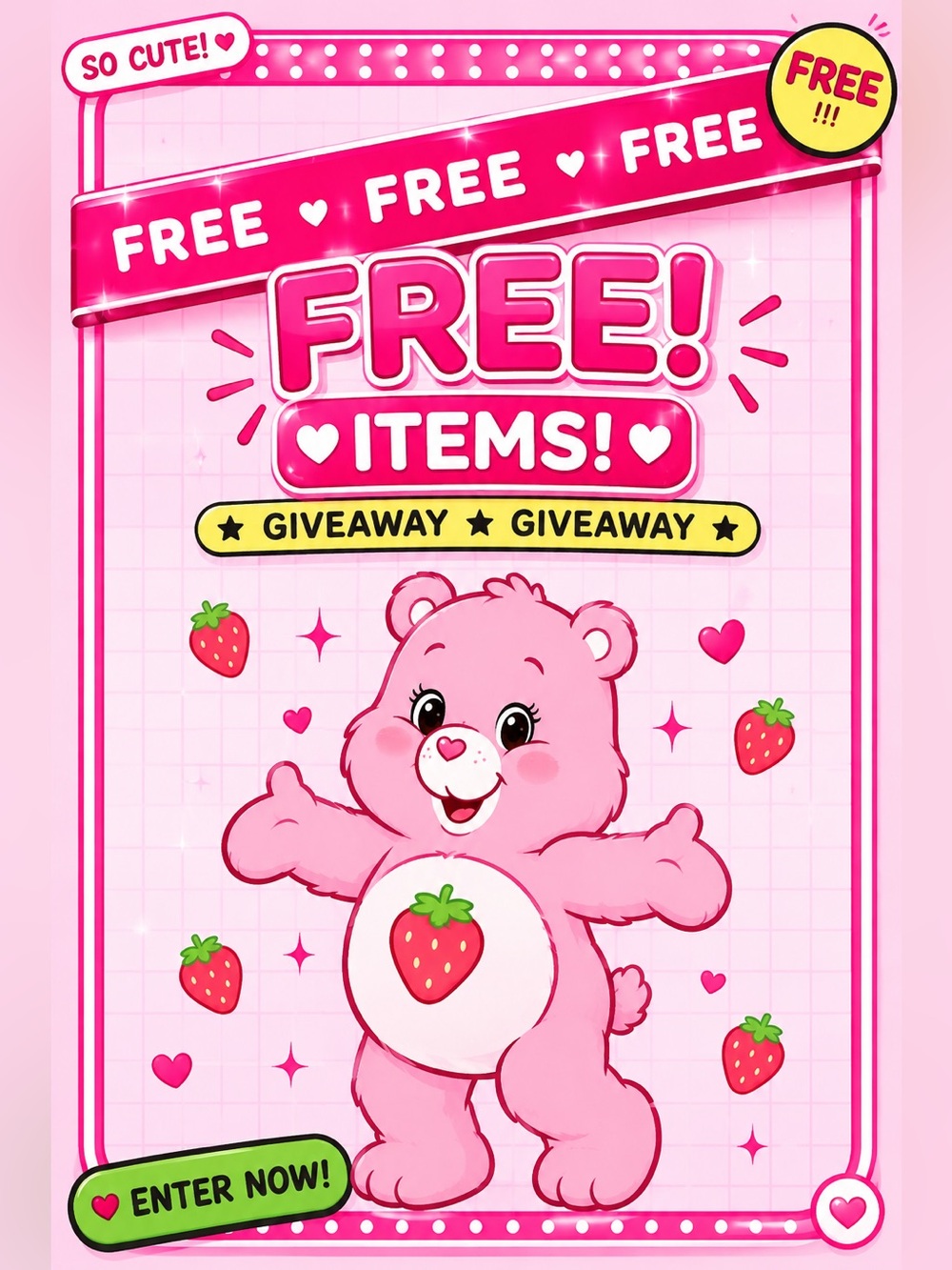 GIVEAWAY! Look for 🍓 in title. One 🍓 item FREE with each item purchased! BOGO!
